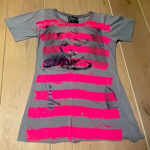 GlamHead Tee - Pink and Gray